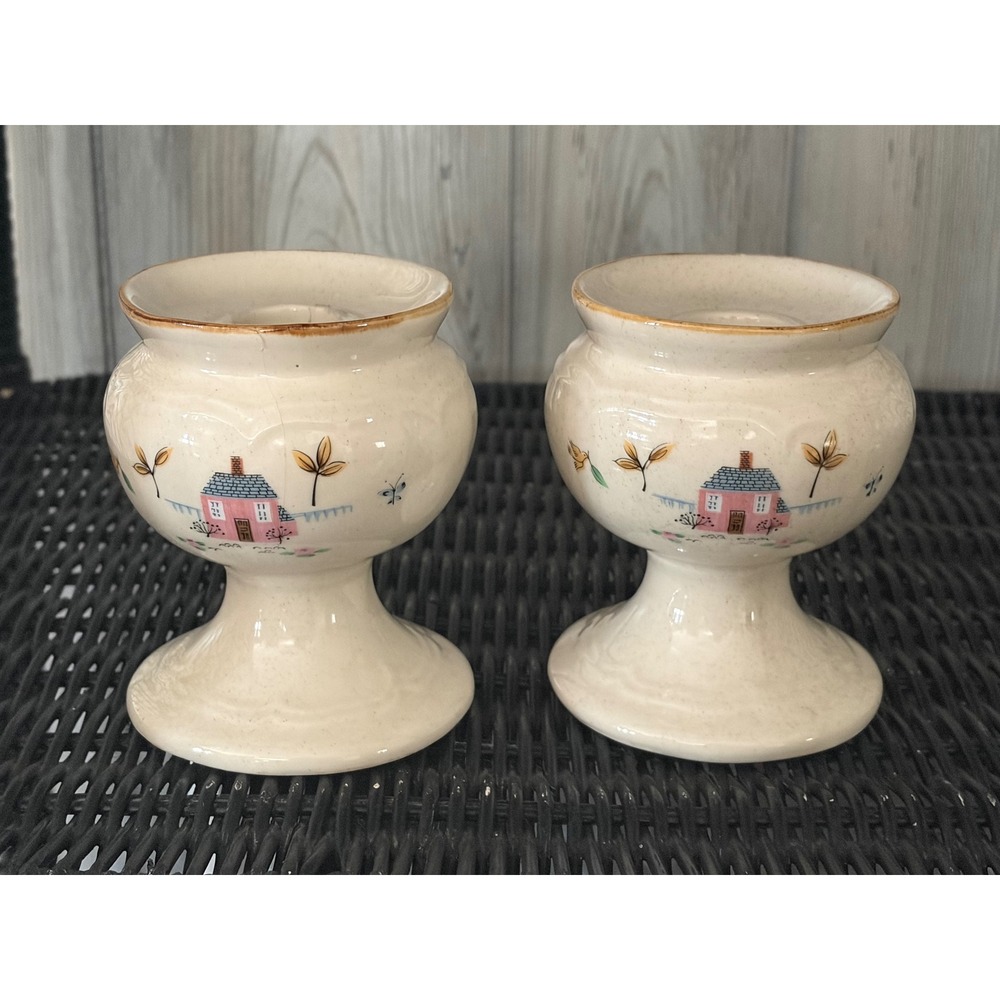 Vintage International Heartland Candle HoldersFloral Set of 2